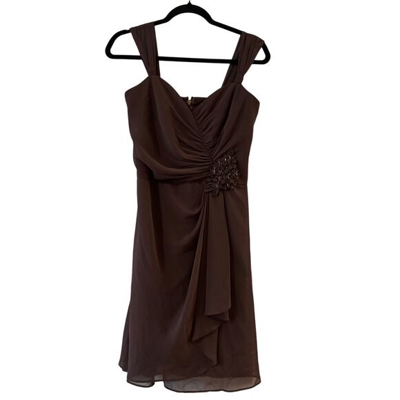 David's Bridal size 6 Brown Sequin Cocktail Dress - Picture 1 of 4